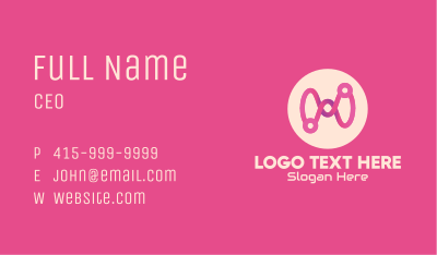 Pink Circuit Loop Business Card