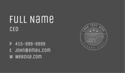 Helicopter Transport Flight Business Card Image Preview