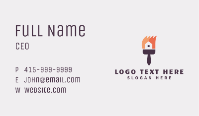 Paint Brush House Business Card Image Preview
