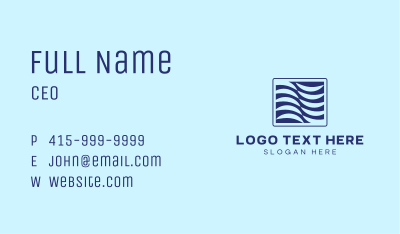 Blue Wave Business Business Card Image Preview