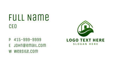 Green Leaf House Business Card Image Preview