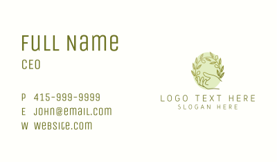 Organic Olive Plant Business Card