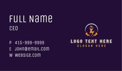 Lightning Power Plug Business Card Image Preview