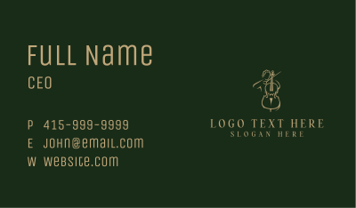 Cello Musician Recital Business Card Image Preview