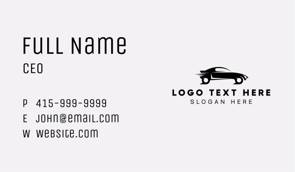 Black Racing Vehicle Business Card Design Image Preview