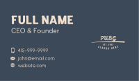 Retro Hipster Cursive Business Card Image Preview