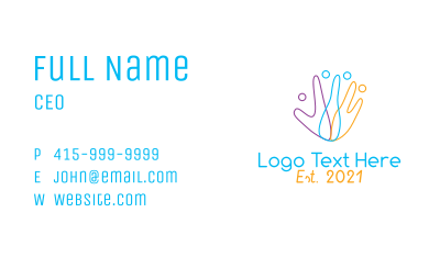 Happy Helping Hands Business Card Image Preview
