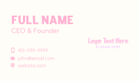 Pastel Fun Wordmark Business Card Design