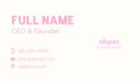 Pastel Fun Wordmark Business Card Image Preview