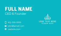 White Sail Boat  Business Card Design