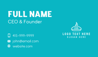 White Sail Boat  Business Card Preview