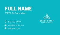 White Sail Boat  Business Card Image Preview