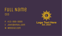 Yellow Ornamental Sun  Business Card Image Preview
