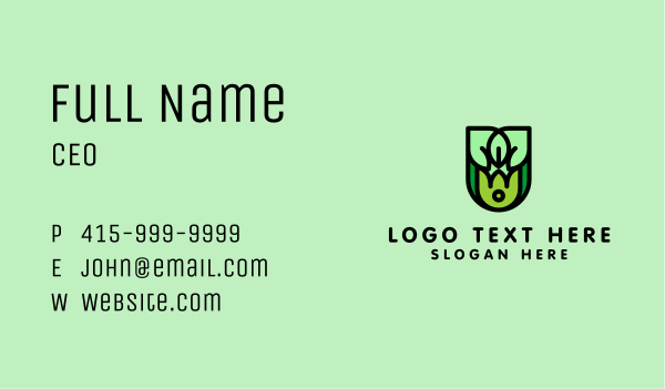 Abstract Nature Emblem  Business Card Design Image Preview