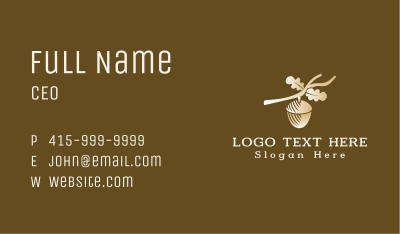 Golden Acorn Branch Business Card Image Preview