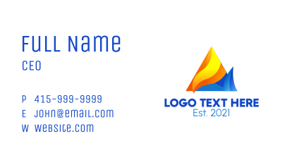 Abstract Energy Triangle Business Card Image Preview