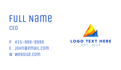 Abstract Energy Triangle Business Card Image Preview