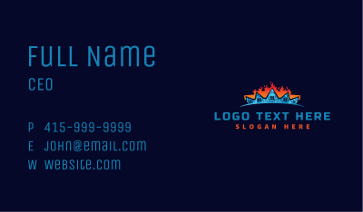 HVAC Heating Cooling Business Card Image Preview