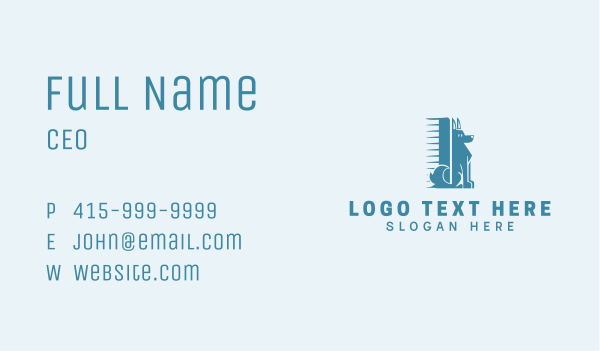 Comb Dog Grooming  Business Card Design Image Preview