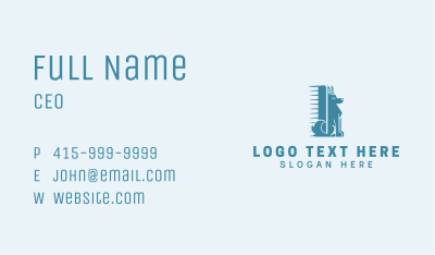 Comb Dog Grooming  Business Card Image Preview