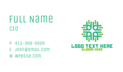 Green Business Company Shape Business Card Image Preview