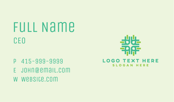 Green Business Company Shape Business Card Design Image Preview