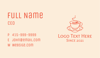 Fancy Tea Cup Business Card Image Preview