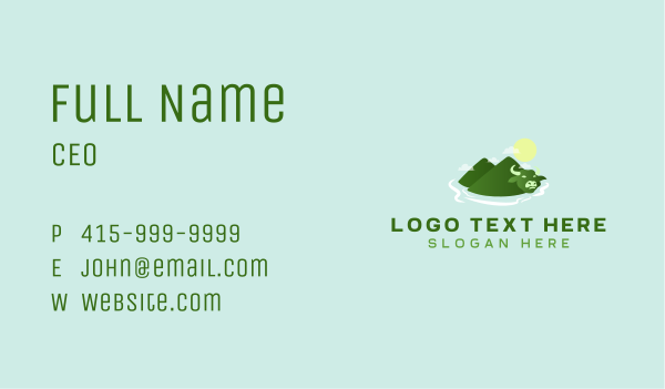 Water Buffalo Island Business Card Design Image Preview