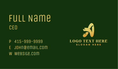 Advertising Startup Brand Letter A Business Card Image Preview