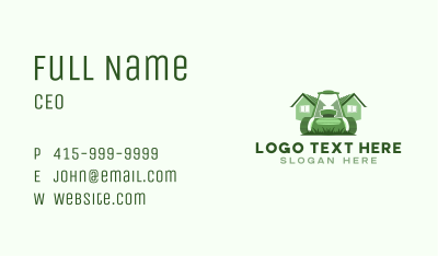 Grass Lawn Mower Business Card Image Preview