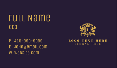 Horse Equestrian Crest Business Card Image Preview