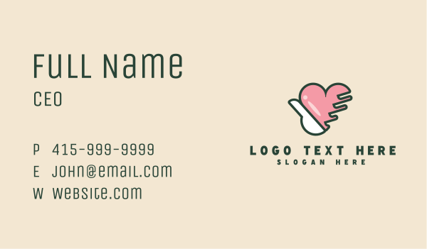 Hand Heart Care Business Card Design Image Preview