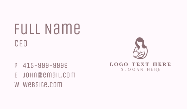 Breastfeeding Maternity Business Card Design Image Preview