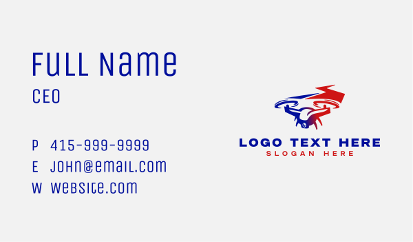 Fast Aerial Drone  Business Card Design Image Preview