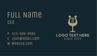 Wine Harp Music  Business Card