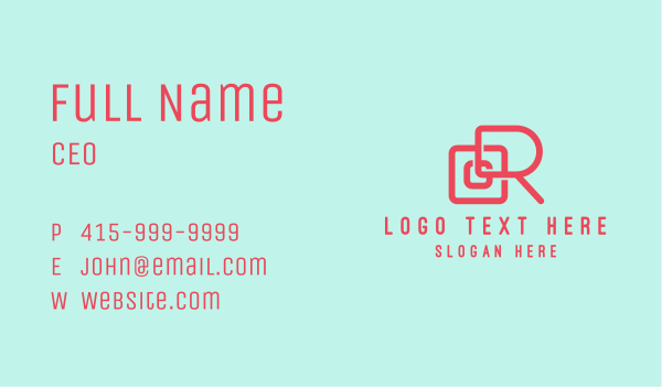 Modern O & R Business Card Design Image Preview