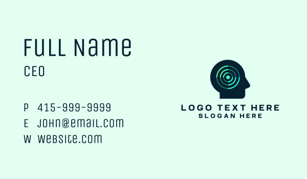 Artificial Intelligence Tech Business Card Design Image Preview