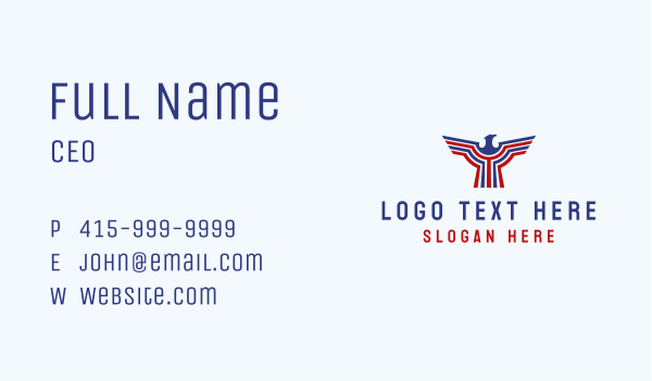 Eagle USA Airline Business Card Design Image Preview