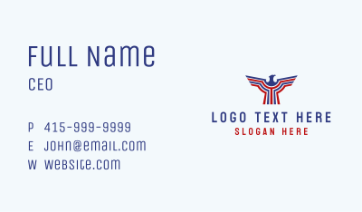 Eagle USA Airline Business Card Image Preview