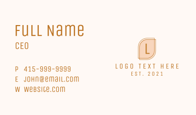 Simple Beauty Frame Letter Business Card Image Preview