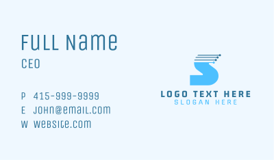 Technology Software Letter S Business Card Image Preview