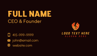 Lightning Bolt Shield Business Card Image Preview