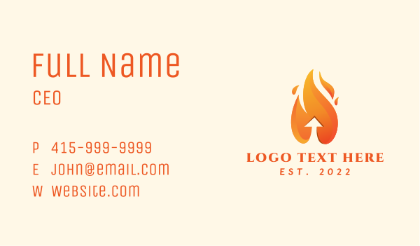 Fire Arrow Sustainable Energy Business Card Design Image Preview