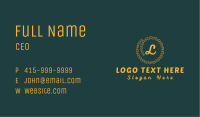 Gold Luxury Chain Letter Business Card Image Preview