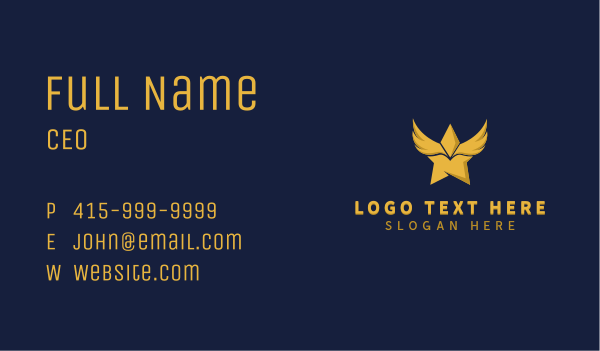 Star Wings Corporation Business Card Design Image Preview