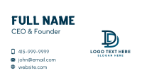 Blue Generic Letter D & D Business Card Image Preview