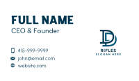 Blue Generic Letter D & D Business Card Image Preview