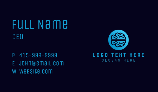 Brain Ai Cyber Programmer Business Card Design Image Preview