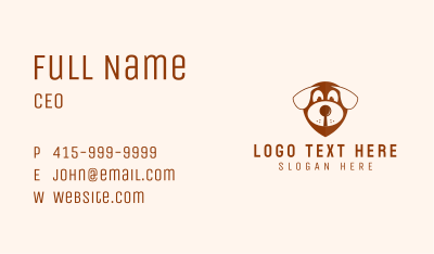 Dog Location Pin Business Card Image Preview