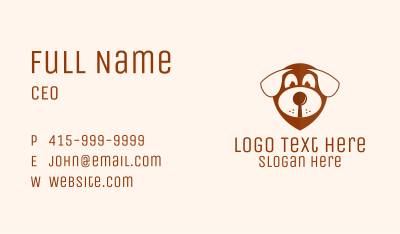 Dog Location Pin Business Card